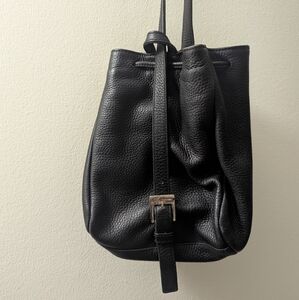 Vtg 90s Calvin Klein Leather Bucket Bag